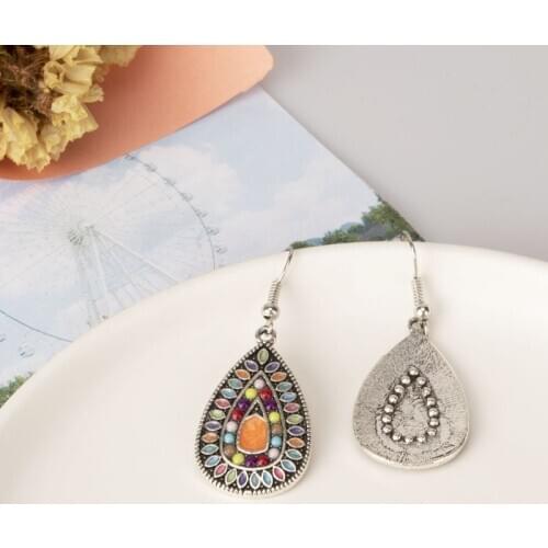 Original Exaggerated Design of European and American Wind Earrings Droplet Shape All-Match Long Female Jewelry