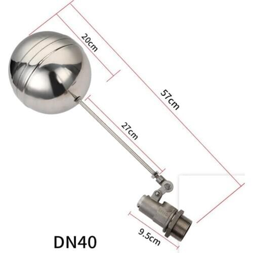 Floating Valve Large DN40 Cold and Hot Water Tank Liquid Level Regulator Stainless Steel Free Shipping