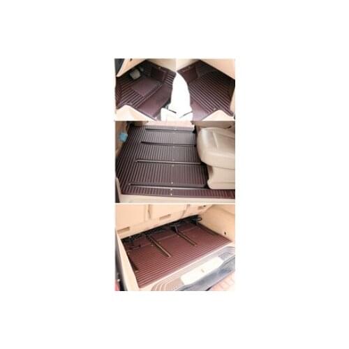 Custom full set car floor mats + trunk mat for Mercedes Benz V 220d 2021-2014 7 8 seats waterproof rugs carpets for V220d 2018