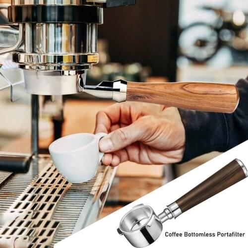 51mm Coffee Bottomless Portafilter For Delonghi And Other With Three-ear Handles Filter Basket Replacement Espresso Machine Tool