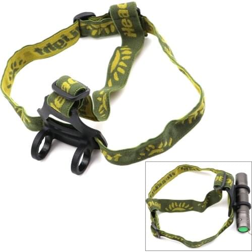 Headband Head Strap Band Adjustable Elastic Belt Mount Holder for Skilhunt H04 Convoy S2 S2+ 18650 LED Flashlight