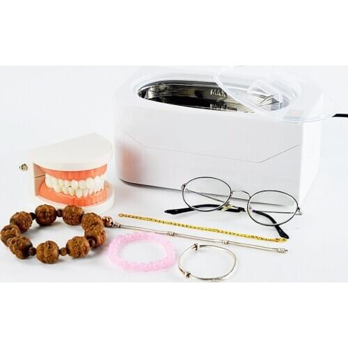 Jewelry watch Ultrasonic mini Cleaner 400ML 35W for Necklace Earrings Bracelets Dentures Ultrasonic Baths