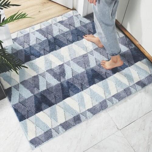 50x80cm/60x90cm Absorbent Non-slip Grid Pattern Front Door Rug Entrance Carpet