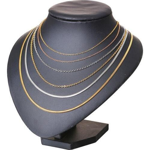 Womens Chain Necklace with Clasp for Jewelry Making 20 inches 1/2.4/3 mm