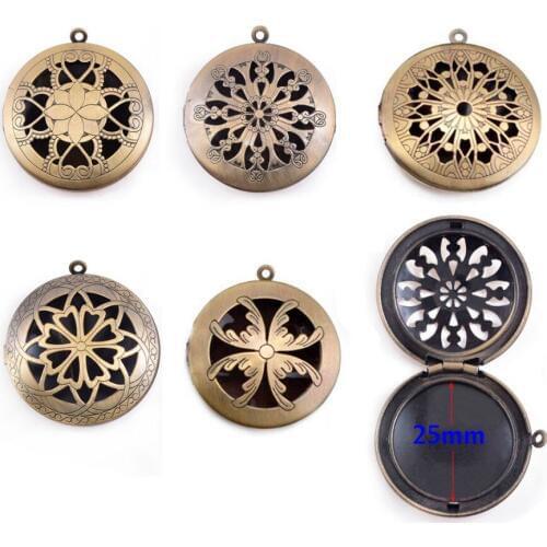 1Set Mix Aroma Essential Oil Diffuser Locket Pendants For DIY Woman Aroma Therapy Gift