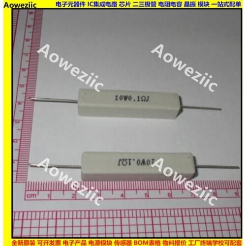 10Pcs 10WR1J 0.2RJ 0.15 10W2RJ 3Ω 4R 5R 10R 15ΩJ 6.8OHM 7.5R 10W2KJ 1K 3K 4 5K 12K 20 300KJ Horizontal Cement Resistance Ceramic