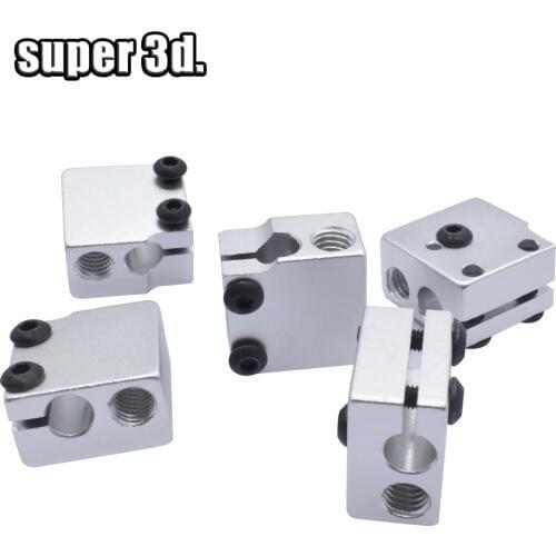2/5pcs 3D printer Volcano hot end eruption heater block heating block 1.75 3mm Filament Extruder J-head Aluminium Heater block