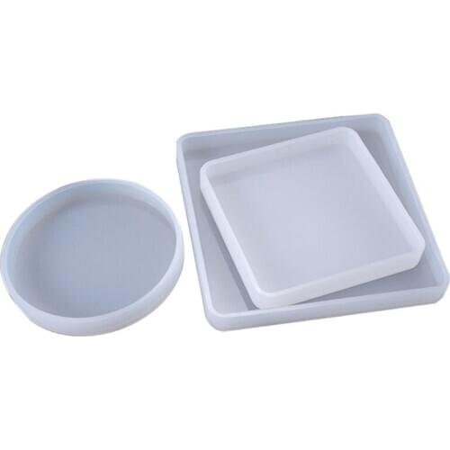 3 Pcs Crystal Epoxy Mold DIY Handmade Mirror Square Round Highlight Silicone Mould