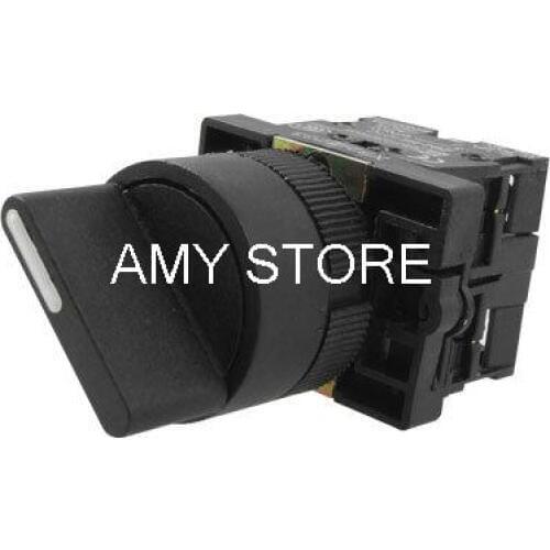 600V 10A Three 3 Position Rotary Select Selector Switch 2 NO N/O XB2-ED33