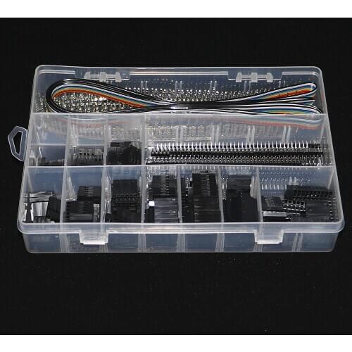 635Pcs/box 40Pin 2.54mm Pitch Single Row Pin Headers, Connector Housing Female, Male/Female Pin Connector Kit