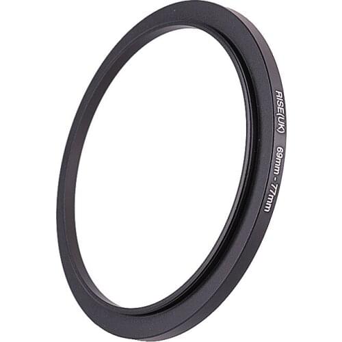 69mm-77mm 69-77mm 69 to 77 Step Up Ring Filter Adapter black
