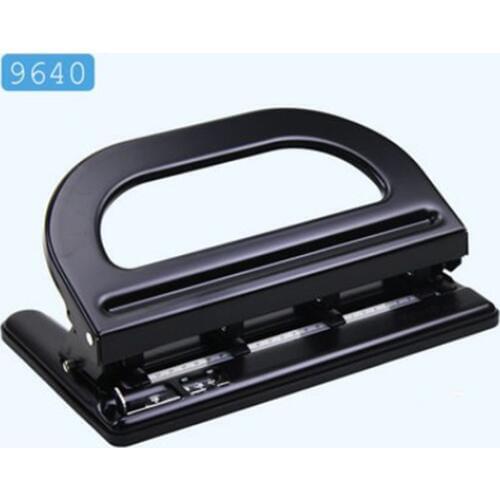 9640 4 Holes Paper Puncher, Adjustable Stainless Steel Desktop Hole Punch, 30 Sheets Capacities