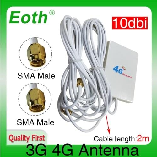 Eoth 3G 4G LTE Antenna 10dbi SMA male Connector 2M Cable antenna for Huawei 3G 4G LTE Modem Router antena external antenne