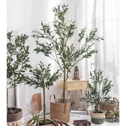 Artificial Olive Tree Plant Large Fake Topiary Silk Tree,Faux Fake Olive Tree Plants Potted for Home Office Garden Modern Decor