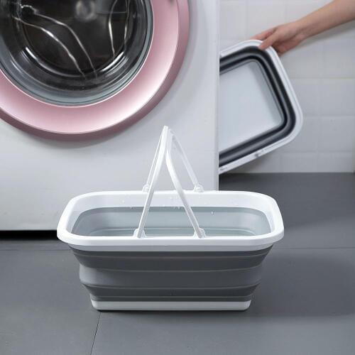 Large Folding Plastic Basin Household Footbath Bathroom Rectangular Square Mop Bucket Portable Fishing Buckets