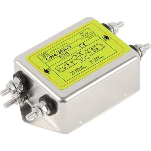 Bolt Connection Single-Phase AC 220V EMI Purification Strong Anti-Interference CW4-3A/6A/10A/20A/30A-S Power Filter