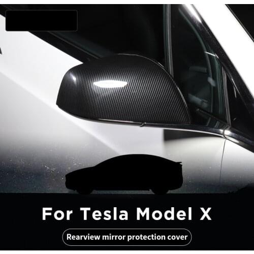 For Tesla model X rearview mirror cover ABS carbon fiber protective shell rearview mirror cover exterior automotive supplies