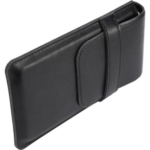 For iphone 11 / 11 Pro Pu Leather Belt Case Retro Nylon Outdoor Pouch Universal Phone Waist Bag With Leather belt For Xiaomi