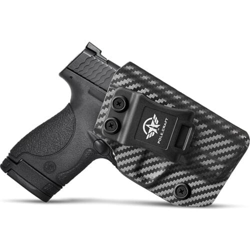 M&P Shield 9mm Holster IWB Kydex Carbon Fiber For Smith & Wesson M&P Shield 9mm .40 3.1" Barrel S&W Case - With Integrated Laser