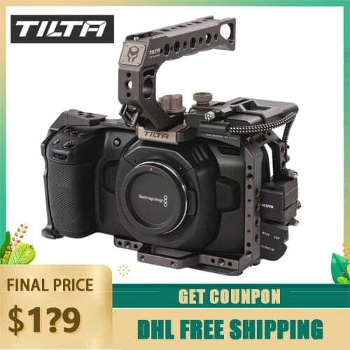 Tilta BMPCC 4K Cage TA-T01-B-G SSD Drive Holder Full Camera Cage Top Handle for BMPCC 4K Camera Basic Kit