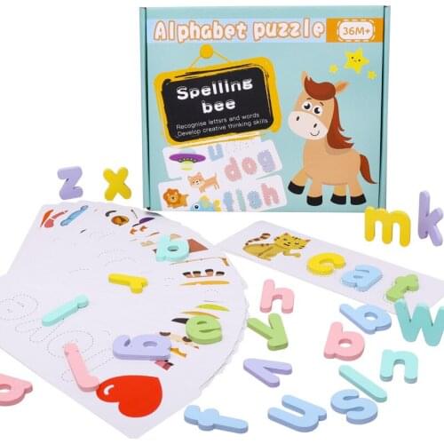Children Enlightenment Early Educational Macaron Word Letter Recognition Teaching Toys Spelling Game Alphabet Cards Matching