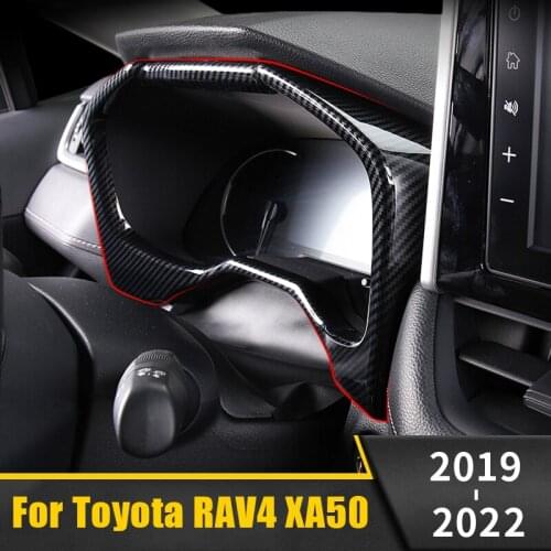For Toyota RAV4 RAV 4 2019 2020 2021 XA50 ABS Plasti Dashboard Display Meter Ring Speedometer Gauge Cover Trim Frame Accessories