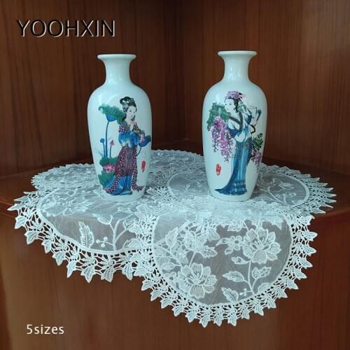 Europe Lace embroidery placemat cup coaster tea mug kitchen dish table place mat cloth doilies Christmas napkin pad party decor