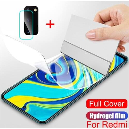 Hydrogel Film For Xiaomi Redmi Note 9 8 7 Pro 9S Max Poco F2 X3 NFC K30 ultra Mi 10 Lite 9T Screen Protector Camera Lens Glass