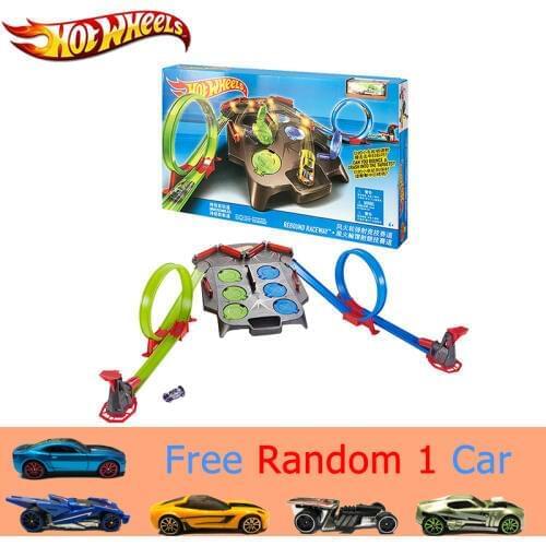 Hotwheels Rebound Raceway Play Set Plastic Track Matel Car Racing Score Winner Two Track Carro de brinquedo FDF27 Cars Toy