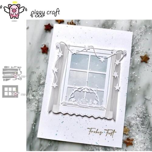Piggy Craft metal cutting dies cut die mold Window star curtain Scrapbook paper craft knife mould blade punch stencils dies