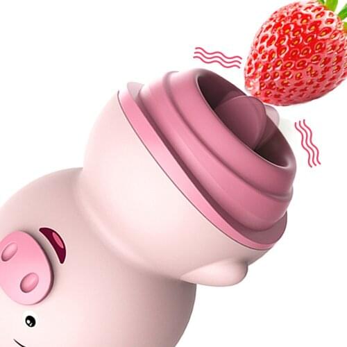 Cute Pig Tongue Lick Women Vibrator Clitoris Vagina Massage Sex Toys For Woman Female Masturbator Mini Vibrators Anal Shop