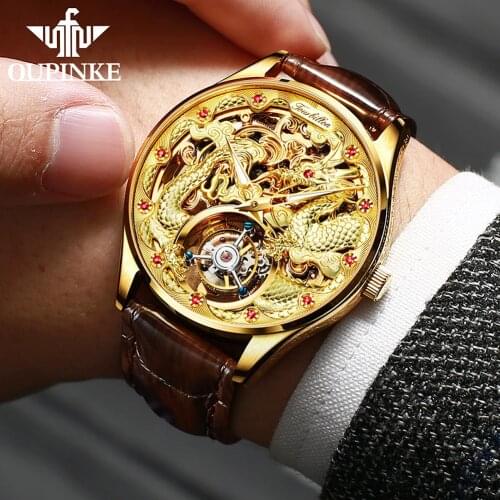 OUPINKE Men Mechanical Watch Luxury Automatic Watch