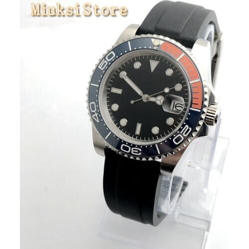 40mm mans luxury mechanical watch BLIGER black dial cermaic bezel sapphire glass luminous automatic mens watches 2881-8