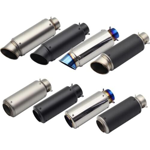 Inlet 51mm 61mm Motorcycle Exhaust Muffler Pipe Universal for KTM 200 390 ER6N ER6F ZX-6R ZX-10R MT-07 MT-09 MT-10 S1000RR etc