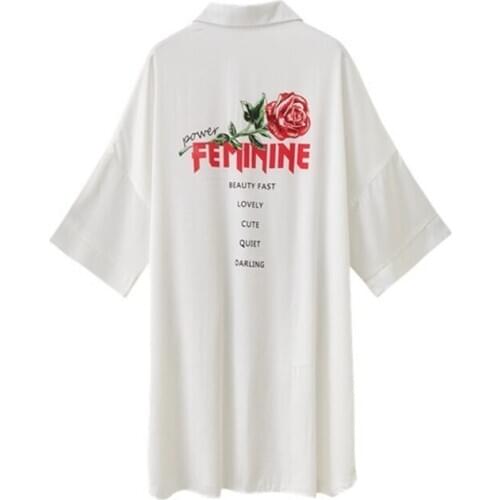 Sleeping skirt female spring summer sexy Nightgown white shirt Nightwear Korean thin section casual home service pijama