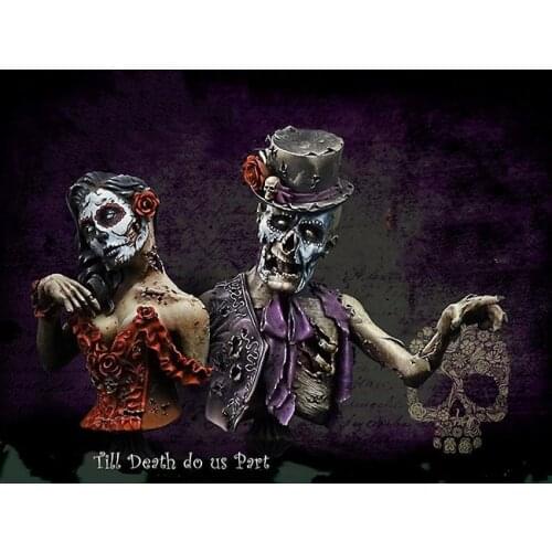 New Unassembled 1/10 Till Death do us Part include 2 bust Resin Figure Unpainted Model Kit