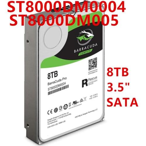 New HDD For Seagate 8TB 3.5" SATA 6 Gb/s 256MB 7200RPM For Internal HDD For Enterprise Class HDD For ST8000DM0004 ST8000DM005