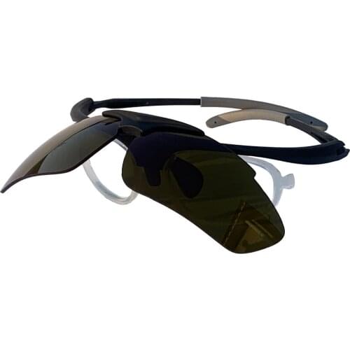 Anti red 650nm protective glasses blue 460nm goggles green 532nm flip myopia laser glasses