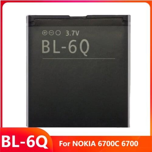 Original Replacement Phone Battery BL-6Q For NOKIA 6700C 6700 BL-6Q Genuine Rechargable Batteries 970mAh