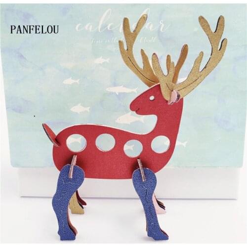 PANFELOU Modular deer metal craft paper die cutting dies hot sale Scrapbooking/DIY New year Easter Embossing mould