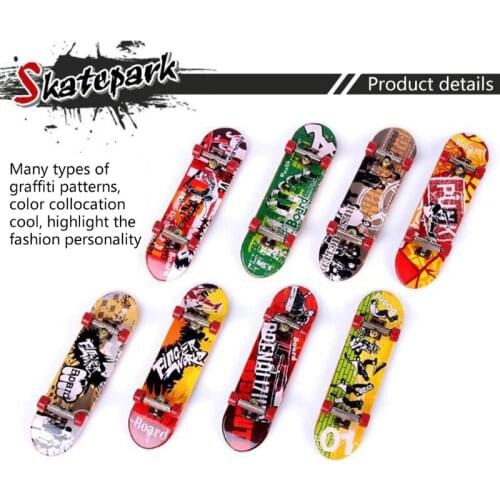 Alloy Stand Plastic Mini Finger Boards Mini Skate Finger Skateboard Kids Boys' Toys -- Applicable Age, 3 Years Old and Above