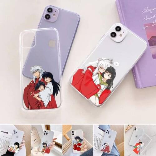 Inuyasha Higurash Phone Case Transparent for iPhone 11 12 6 7 8 Pro X XS Max XR Plus Silicone Soft TPU Clear mobile bags coque