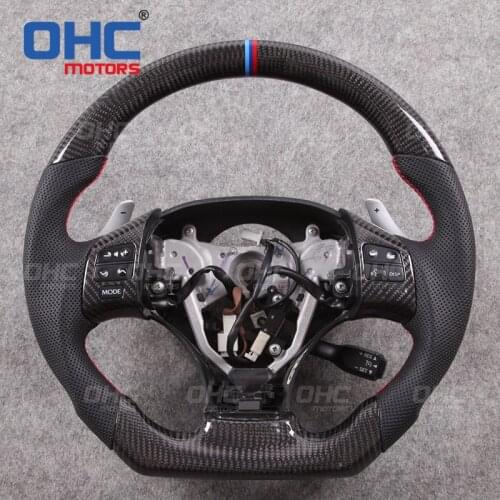 Real Crbon Fiber Steering Wheel compatible for Lexus CT ES IS GS LS NX RX / IS200 IS300 IS350