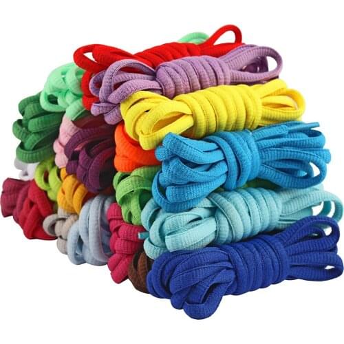 1 Pair Semicircle Shoes Lace 6mm Wide Solid Color Classic Shoelace For Outdoor Sports Shoes 80cm 100cm 120cm Sneakers Shoelace