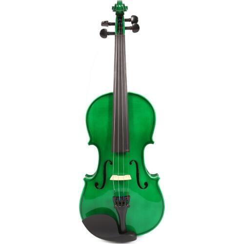 New High Quality 4/4 Violin Green Color Violin Solid Maple Spruce Hand Made violin case Bow