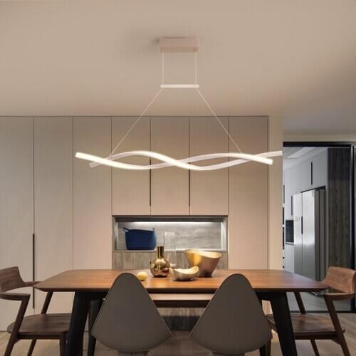 Modern creative aluminum silicone LED chandelier Living room bedroom study dining room lamp Business & office Lighting fixtures