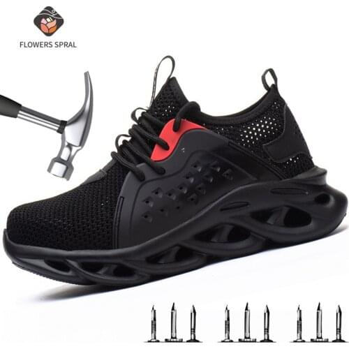 Light Weight, Breathable And Comfortable, Anti-Crush And Anti-Puncture Safety Shoes, Toe Protection Outdoor Work Shoes