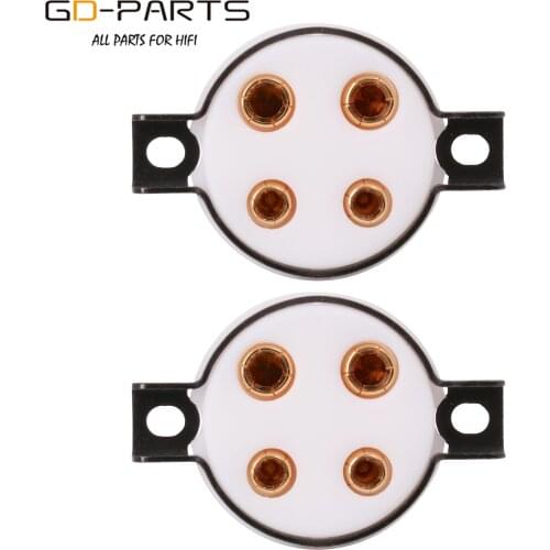 CMC 4pin PTFE Tube Socket For 300B 2A3 811 274A 5Z3 866 PX4 71A 572B 5U4G 6B4G 45 50 83 Hifi Vintage AMP DIY