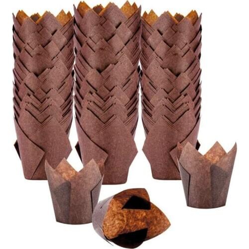 Tulip Cupcake Liners 300 Pack Baking Cups Muffin Wrappers Perfect for Birthday Parties, Weddings, Bakeries, Restaurants