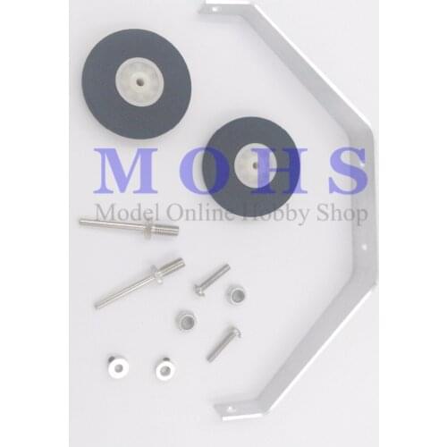 High quality landing gear COMBO aluminium landing gear + shaft + sponge wheel + stoper rc airplane aircraft landing gear